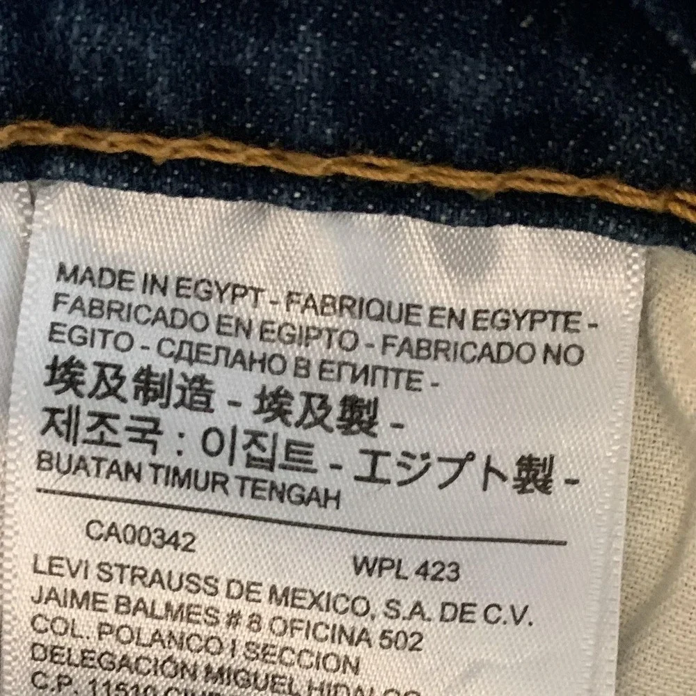 Levis 502 Jeans Mens Mid Rise 33x32 (35x30) Medium Blue Tapered‎ Stretch Denim
